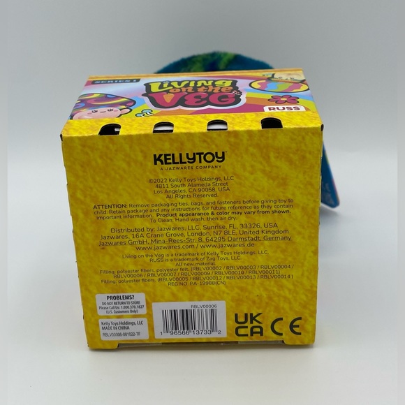 Living on The Veg Mushroom Plush Stuffed Toy Jeremy Gift Russ KellyToy Series 1 - Picture 3 of 3